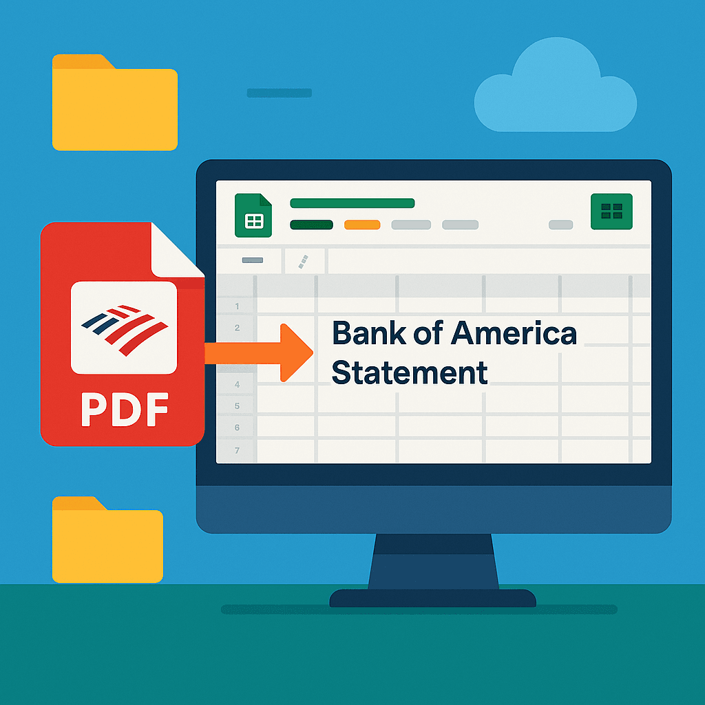 How to Upload Bank of America PDF Statements Into Google Sheets In Minutes