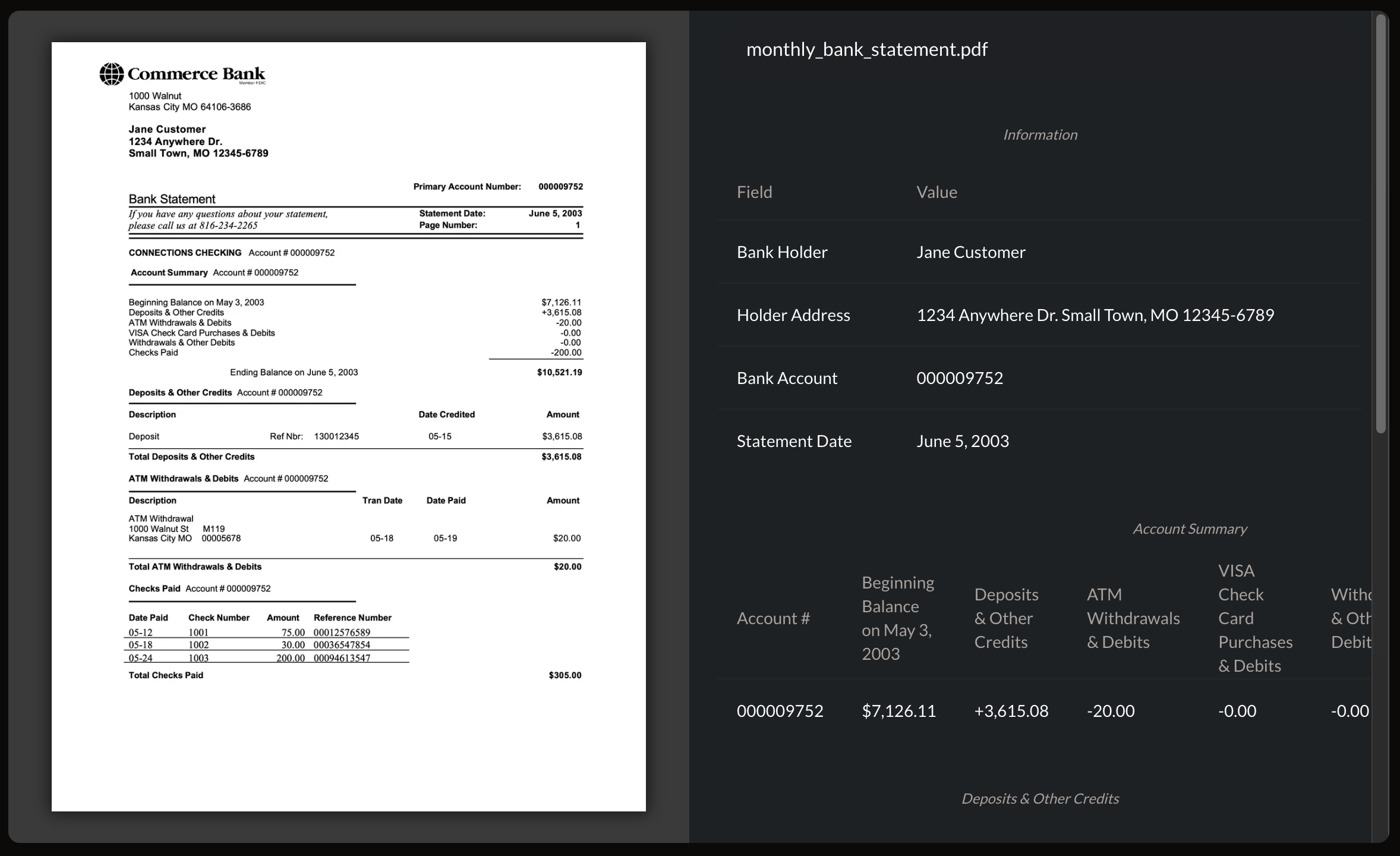 Bank Statement Parser