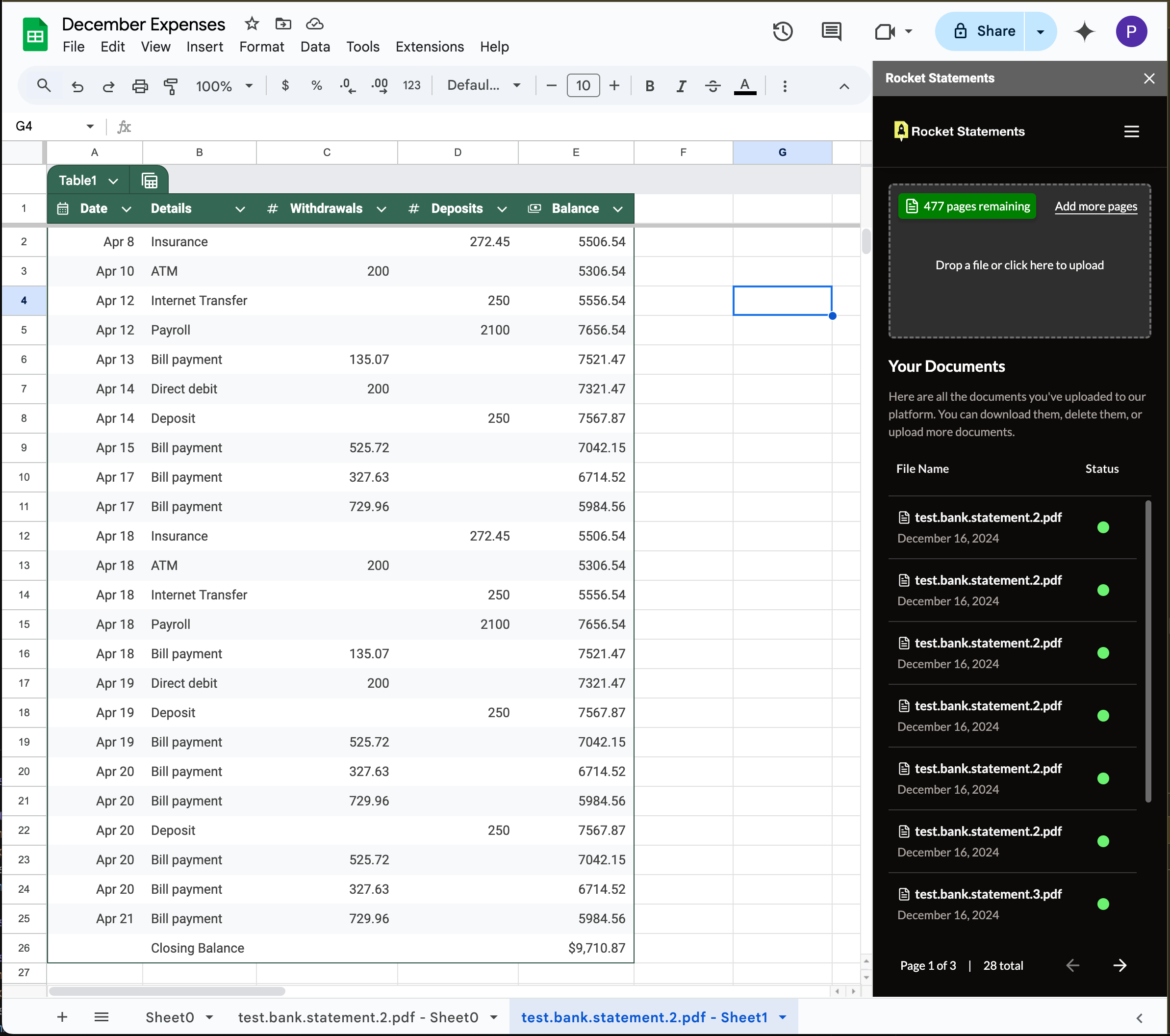 Google Sheets Integration